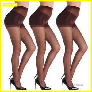 3-Pack Sheer Tights with Control Top, 20 Denier, X-Large Size